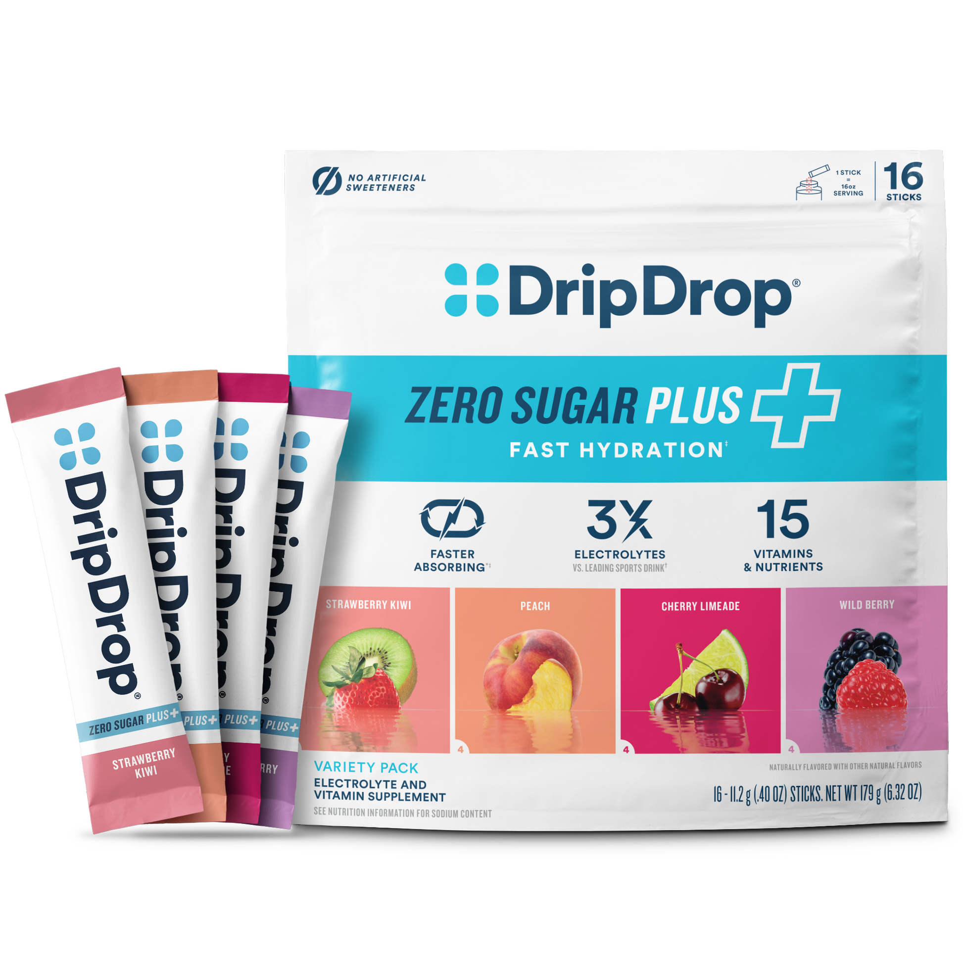 dripdrop-zero-sugar-plus-strawberry-kiwi-peach-cherry-limeade-wild-berry-16-oz-sticks-16-count-h7 Pouch_16ct_Front16ozSticks_VSPlus_Variety_B.png
