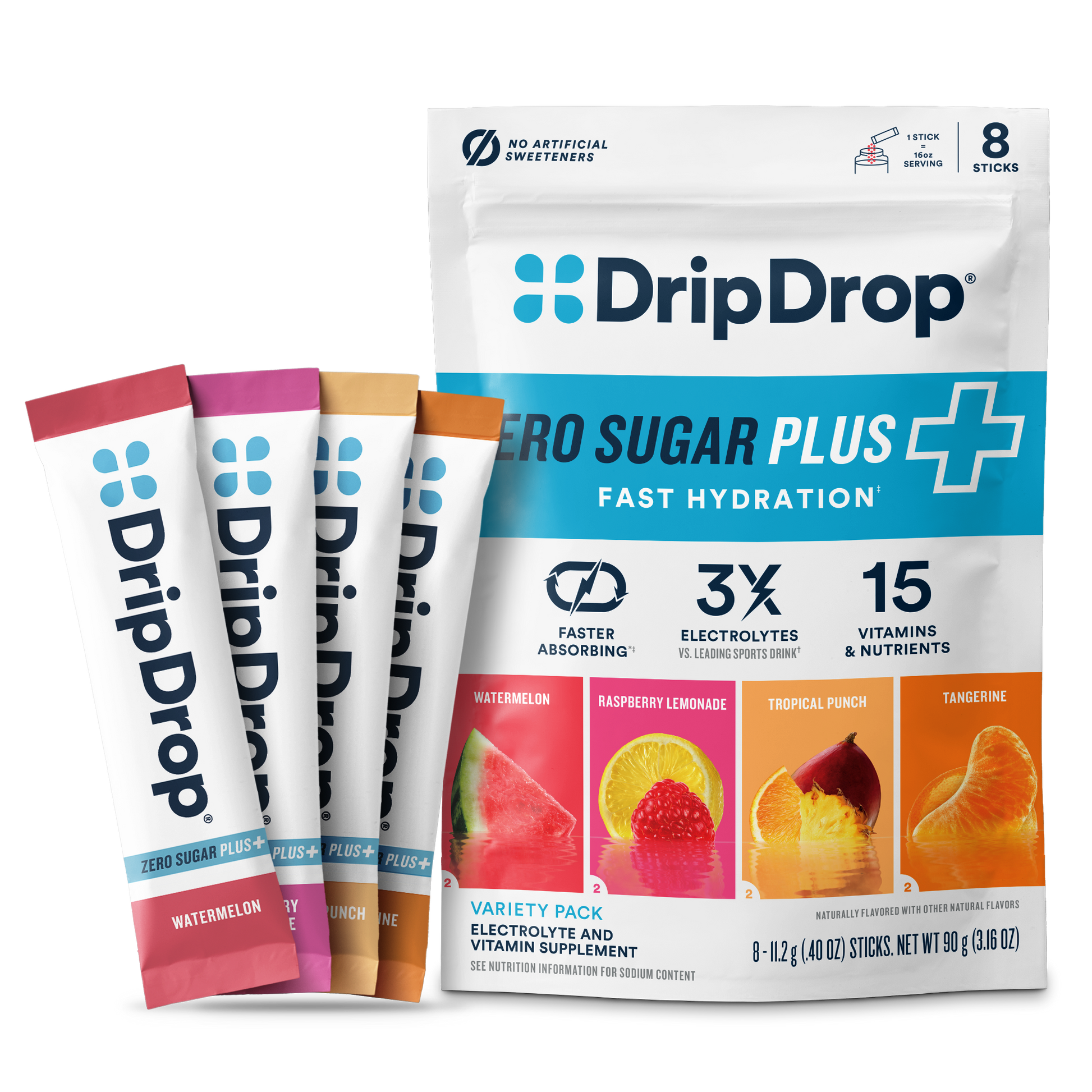 dripdrop-zero-sugar-plus-watermelon-tangerine-tropical-punch-raspberry-lemonade-16-oz-sticks-8-count-w6 Pouch_8ct_Front16ozSticks_VSPlus_Variety_A.png