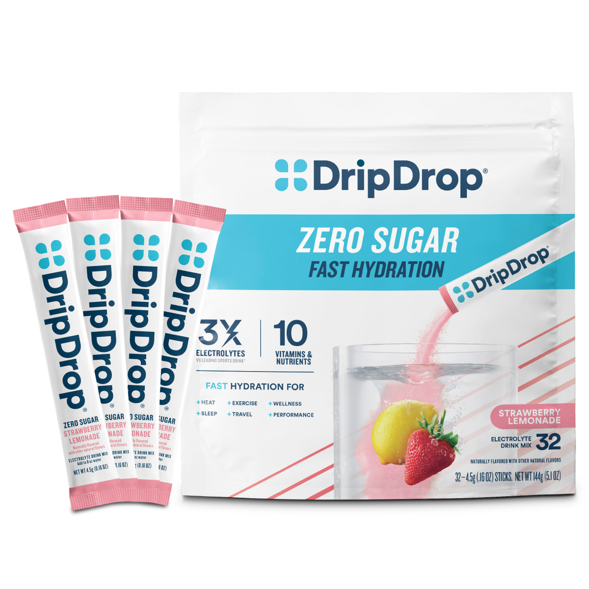 dripdrop-zero-sugar-strawberry-lemonade-electrolyte-powder-8-oz-sticks-32-count-g4 Zero_Strawberry_Lemonade_-_32ct_-_Transparent.png